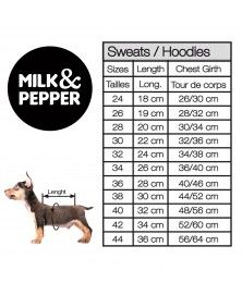 Guide des tailles sweats pour chiens - Milk&Pepper