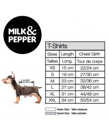 Guide des tailles T-Shirts pour chiens - Milk&Pepper