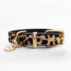 Leopard leather dog collar - Milk&Pepper
