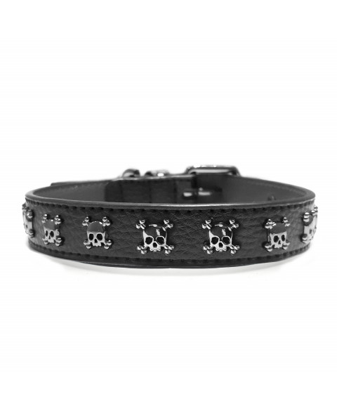 Leather skull dog collar deals