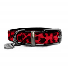 Red leopard collar for dogs - Milk&Pepper