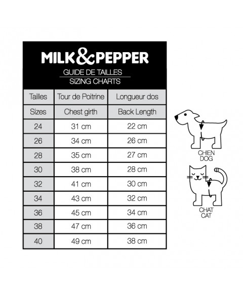 Coat Marlon for dogs - Milk&Pepper