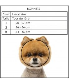 Guide des tailles bonnets pour chiens - Milk&Pepper