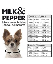 Guide des tailles laisses pour chiens - Milk&Pepper